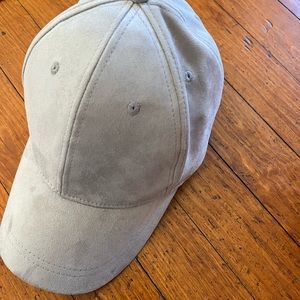 Faux suede baseball cap